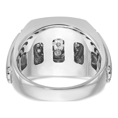 Men's 14K White Gold Halo Ring Mounting – view 7