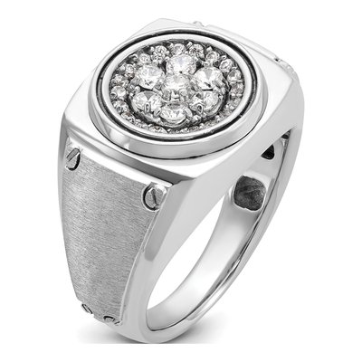 Men's 14K White Gold Halo Ring Mounting – view 8