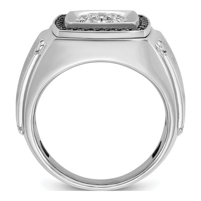 Men's 10K White Gold Diamond Halo Ring Mounting – view 2