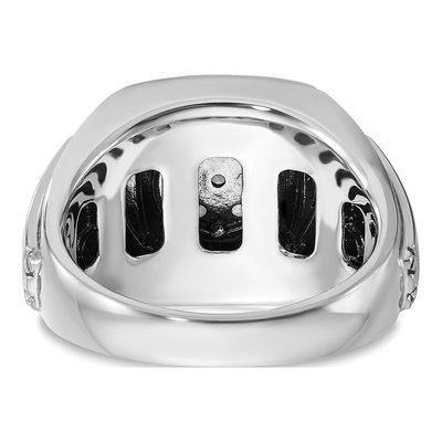 Men's 10K White Gold Diamond Halo Ring Mounting – view 7