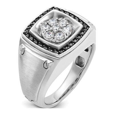 Men's 10K White Gold Diamond Halo Ring Mounting – view 8