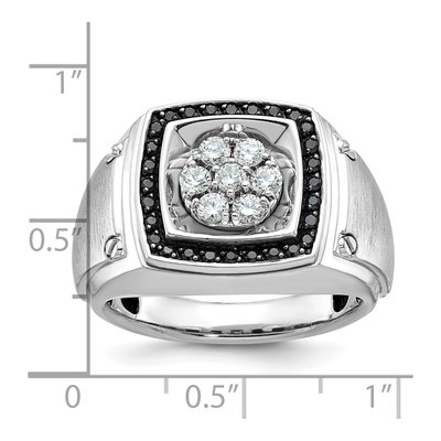 Men's 14K White Gold Halo Cluster Ring Mounting – view 3