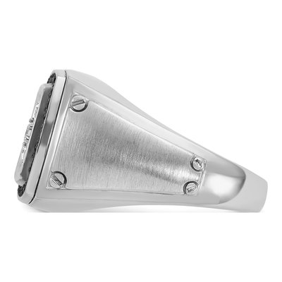 Men's 14K White Gold Halo Cluster Ring Mounting – view 5