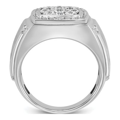 Men's 14K White Gold Halo Ring Mounting – view 2