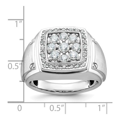 Men's 14K White Gold 1 ct tw Diamond Halo Ring – view 3