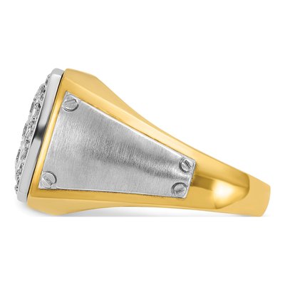 Men's 14K Two-Tone Gold Diamond Halo Ring Mounting – view 5