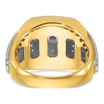 Men's 14K Two-Tone Gold Diamond Halo Ring Mounting – view 7