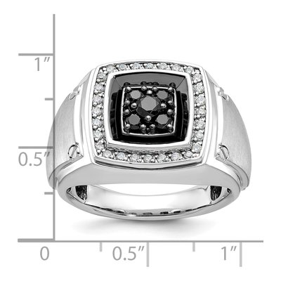 Men's 14K White Gold Black Diamond Ring Mounting – view 3
