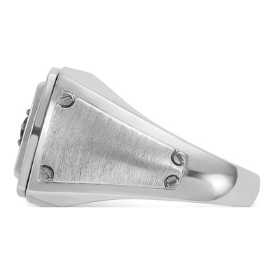 Men's 14K White Gold Black Diamond Ring Mounting – view 5