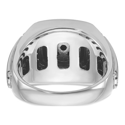 Men's 14K White Gold Black Diamond Ring Mounting – view 7
