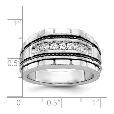 Men's 14K White Gold Diamond Ring Mounting – view 3