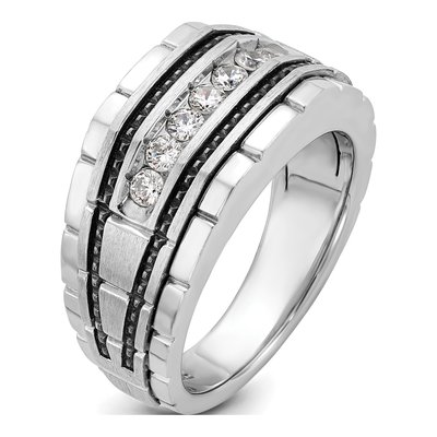 Men's 14K White Gold Diamond Ring Mounting – view 7