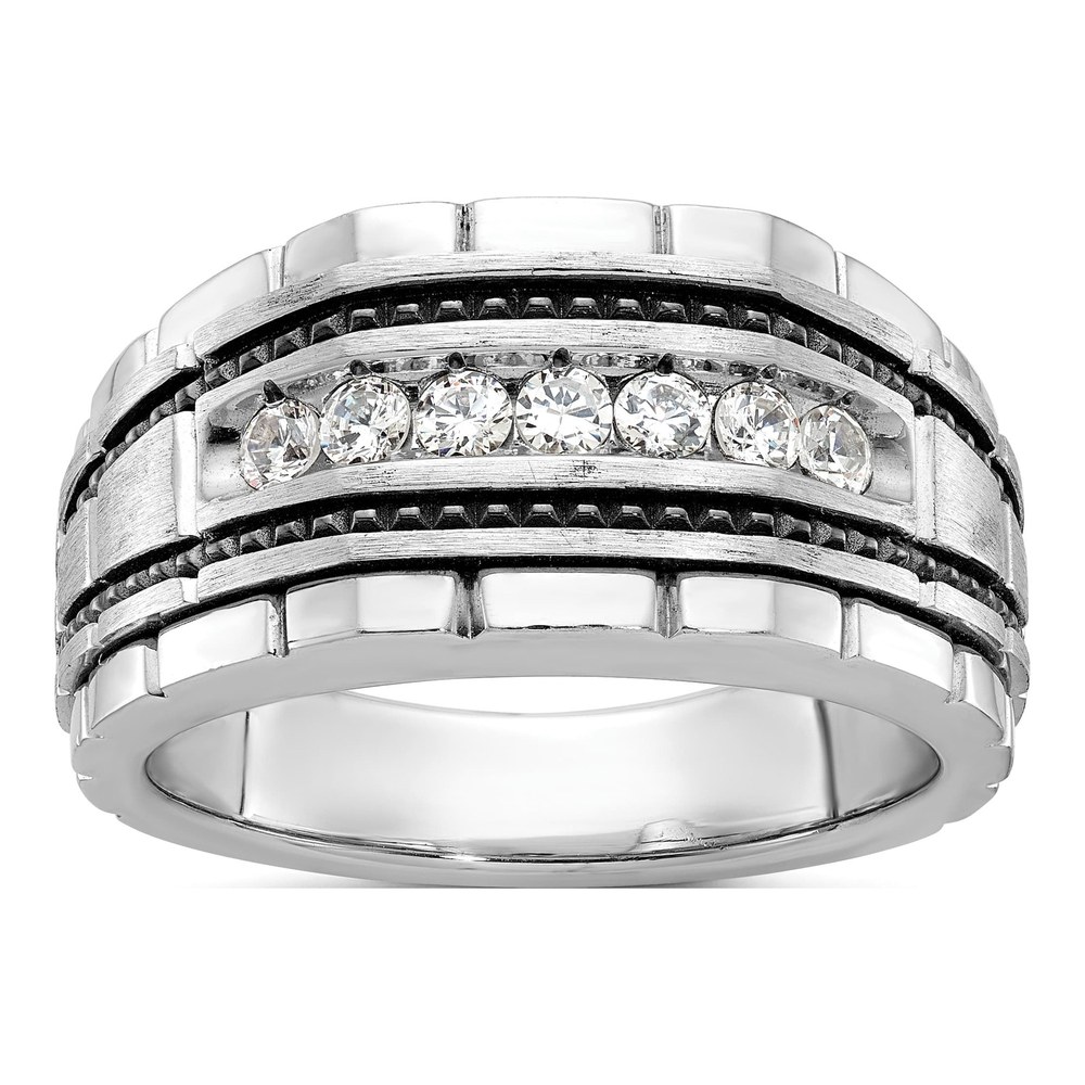 Men's 14K White Gold Diamond Ring Mounting