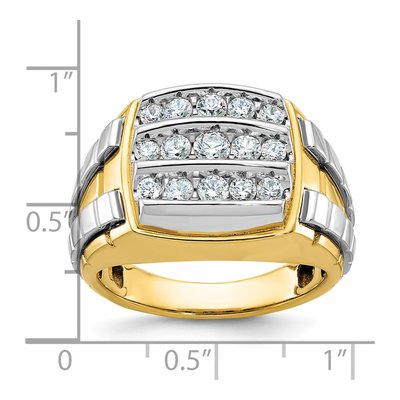 Men's 10K Two-Tone Gold Diamond Ring Mounting – view 3