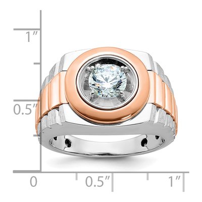 Men's 14K Two-Tone Gold Solitaire Ring Mounting – view 3