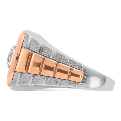 Men's 14K Two-Tone Gold Solitaire Ring Mounting – view 5