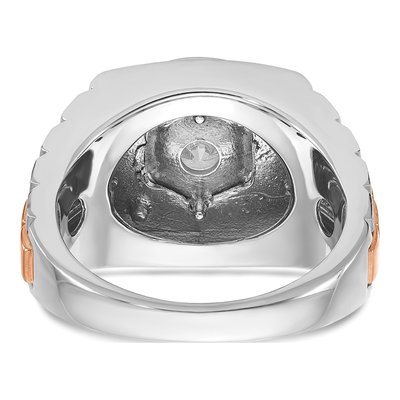 Men's 14K Two-Tone Gold Solitaire Ring Mounting – view 7
