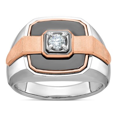 Men's 14K Two-Tone Gold Ring Mounting