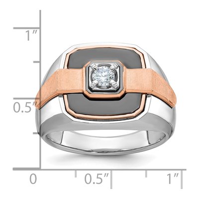 Men's 14K Two-Tone Gold 1/3 ct tw Diamond Ring – view 3