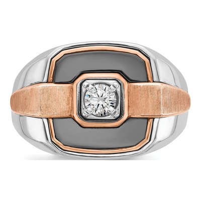 Men's 14K Two-Tone Gold 1/3 ct tw Diamond Ring – view 6