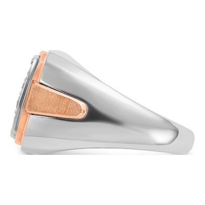 Men's 14K Two-Tone Gold Cluster Ring Mounting – view 5
