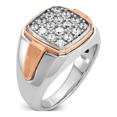 Men's 14K Two-Tone Gold Cluster Ring Mounting – view 8