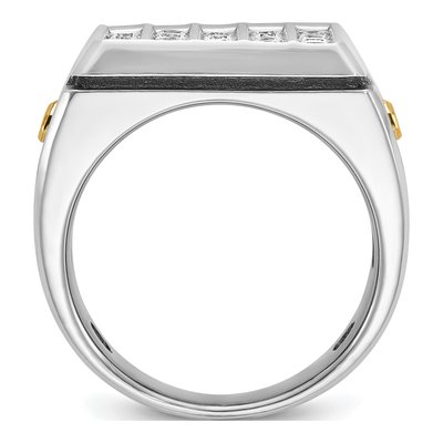 Men's 14K Two-Tone Gold Diamond Cluster Ring Mounting – view 2