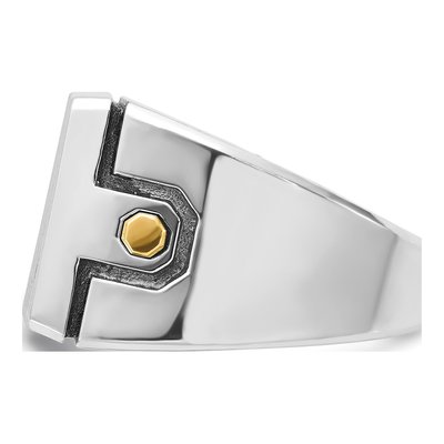 Men's 14K Two-Tone Gold Diamond Cluster Ring Mounting – view 5