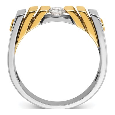 Men's 14K Two-Tone Gold Diamond Ring Mounting – view 2