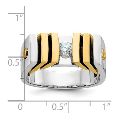 Men's 14K Two-Tone Gold Diamond Ring Mounting – view 3
