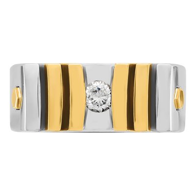 Men's 14K Two-Tone Gold Diamond Ring Mounting – view 6