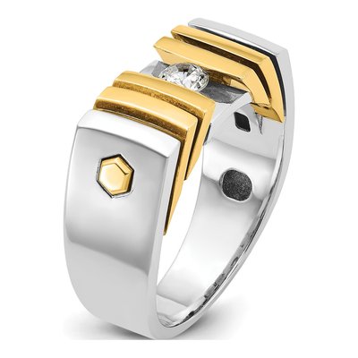 Men's 14K Two-Tone Gold Diamond Ring Mounting – view 8