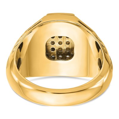 Men's 10K Yellow Gold Diamond Cross Ring Mounting – view 5