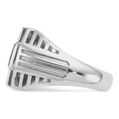 Men's 14K White Gold Diamond Cross Ring Mounting – view 5
