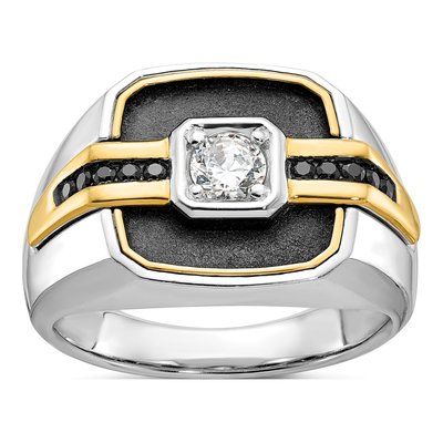 Men's 14K Two-Tone Gold Ring Mounting