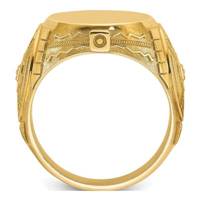 Men's 10K Yellow Gold Signet Ring – view 2
