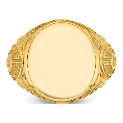 Men's 10K Yellow Gold Signet Ring – view 6