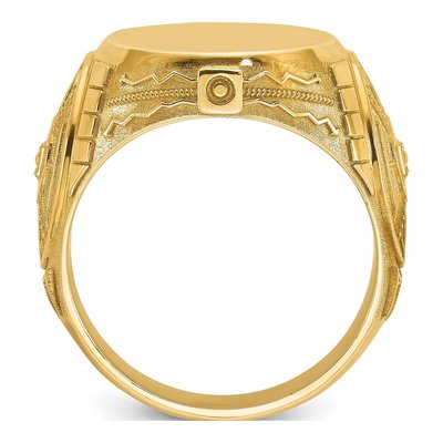 Men's 14K Yellow Gold Oval Signet Ring – view 2