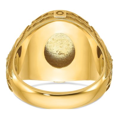 Men's 14K Yellow Gold Oval Signet Ring – view 5