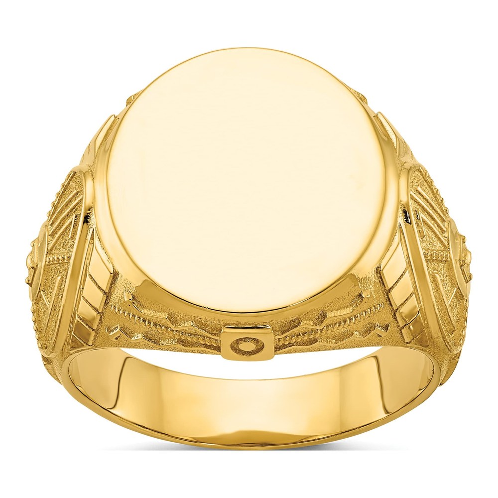 Men's 14K Yellow Gold Oval Signet Ring