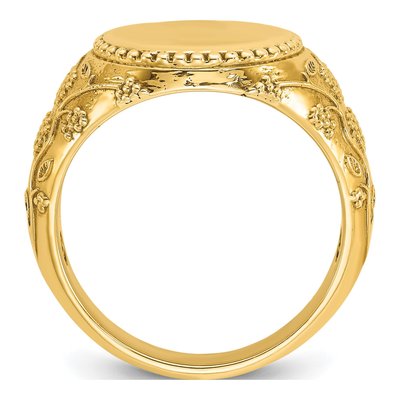 Men's 14K Yellow Gold Signet Ring – view 2