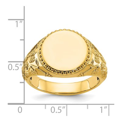 Men's 14K Yellow Gold Signet Ring – view 3
