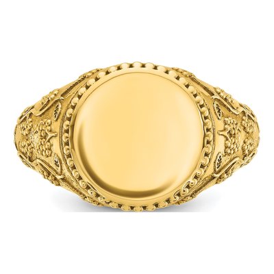 Men's 14K Yellow Gold Signet Ring – view 6