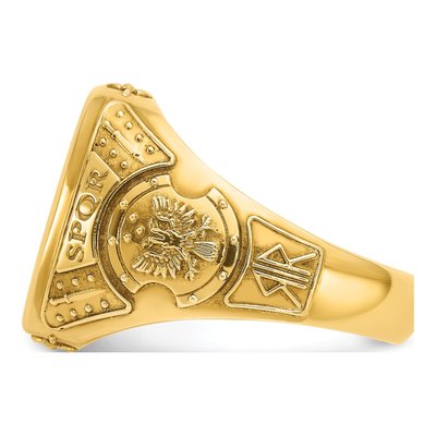 Men's 10K Yellow Gold SPQR Roman Signet Ring – view 5