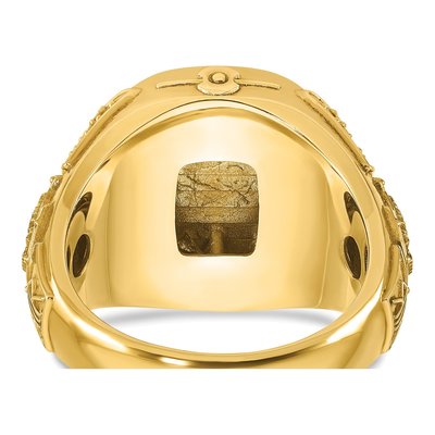 Men's 10K Yellow Gold SPQR Roman Signet Ring – view 7