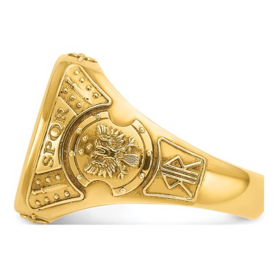 Men's 14K Yellow Gold Cushion Signet Ring – view 5
