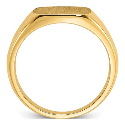 Men's 14K Yellow Gold Signet Ring – view 2
