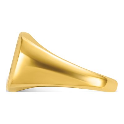 Men's 14K Yellow Gold Cushion Signet Ring – view 3