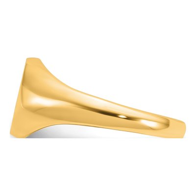 Men's 10K Yellow Gold Round Signet Ring – view 4
