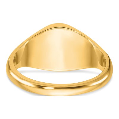 Men's 10K Yellow Gold Round Signet Ring – view 6